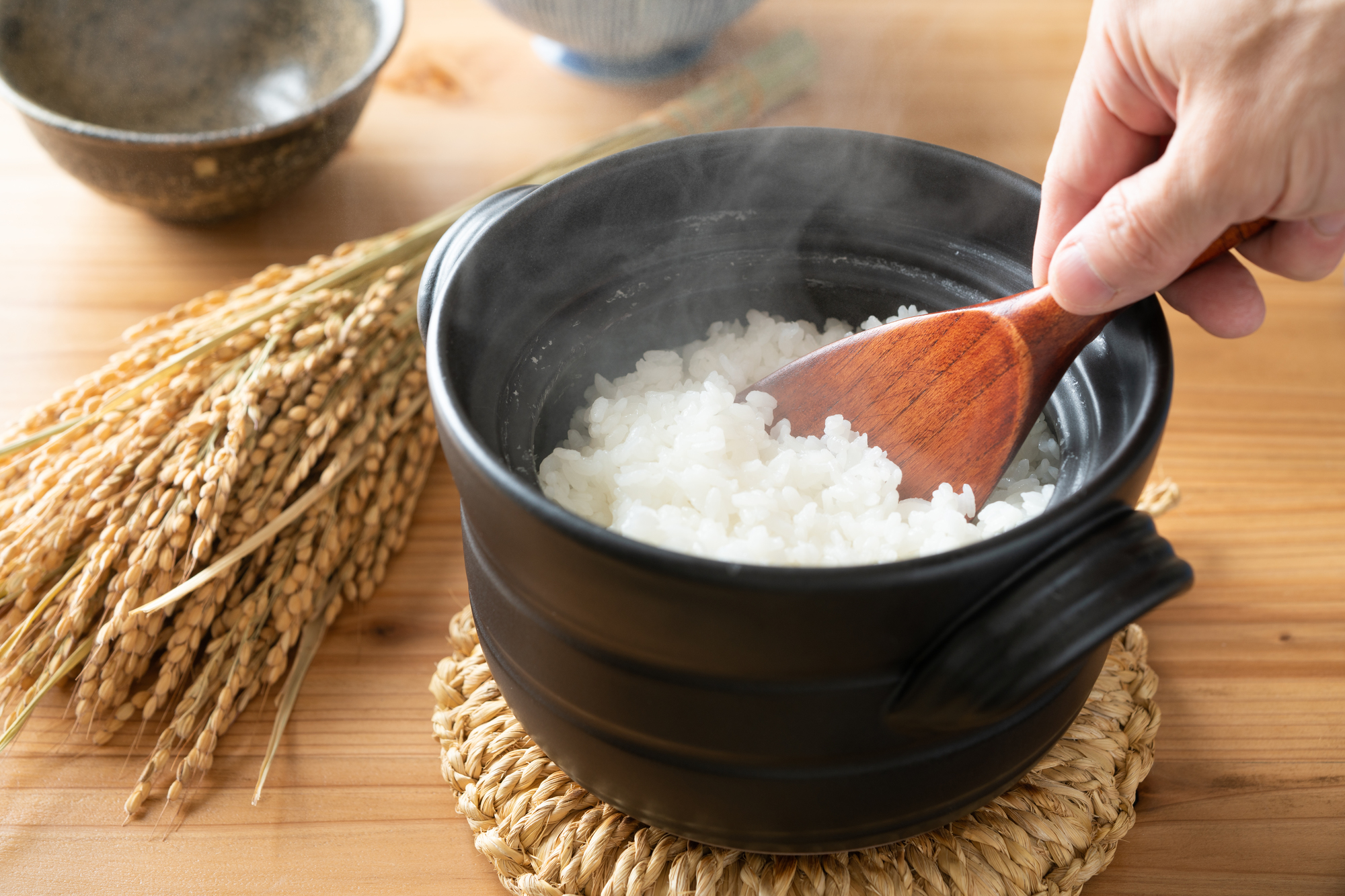 有機栽培米で炊いたお米