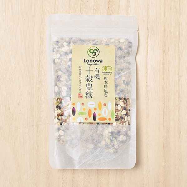 ろのわさんの熊本県菊池市産『有機 十穀豊穣』200g(有機栽培米)