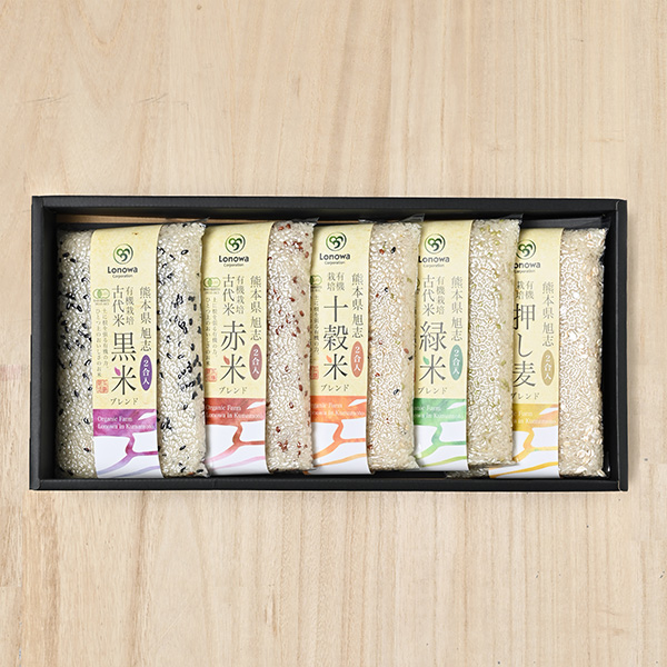 ろのわさんの熊本県菊池市産『有機雑穀米ギフト』(2合×5種)(有機栽培米)