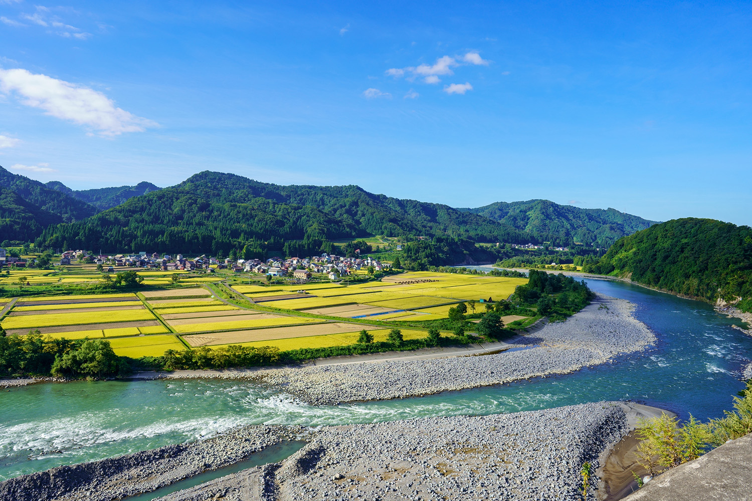 新潟の秋の田園風景