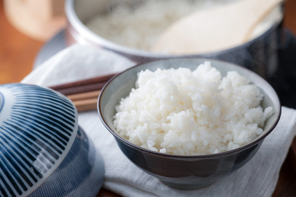 お釜で炊いたお米