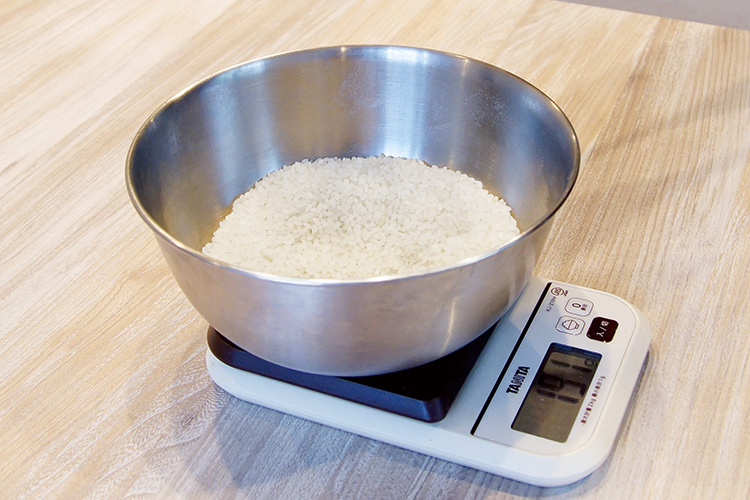 お米の計量スケールイメージ
