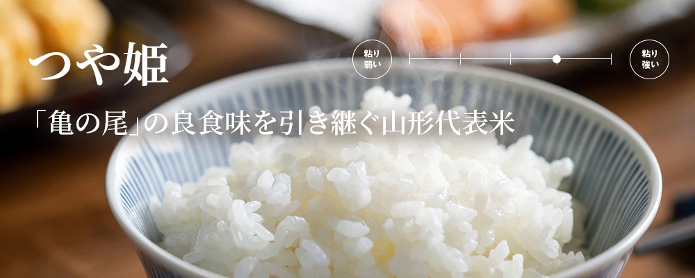 つや姫 「亀の尾」の良食味を引き継ぐ山形代表米