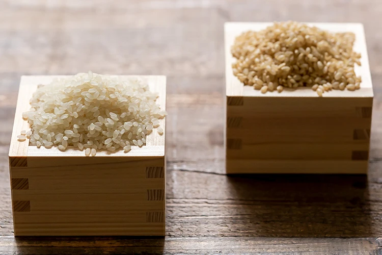 白米と玄米のイメージ