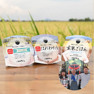 ミウラファーム津軽(三浦裕行)さんの青森県弘前市産パックご飯3種類(各150g)