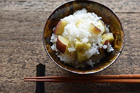 薩摩芋の炊きおこわ 薩摩芋の炊きおこわ